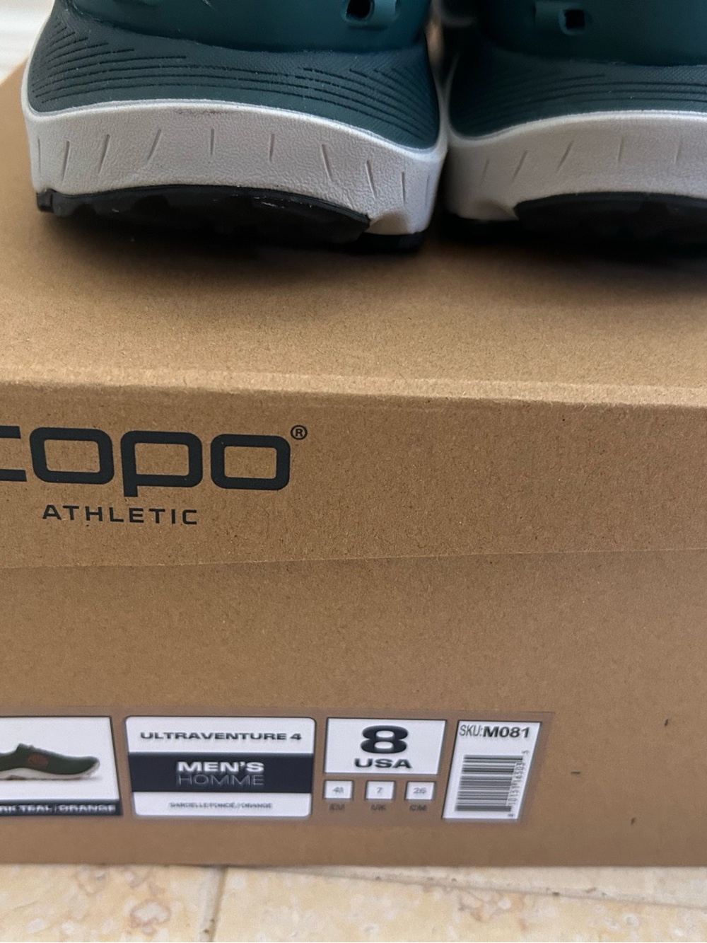 Topo Athletic Men's Ultraventure 4 - Size 8 (NIB Dark Teal) - Picture 2 of 7